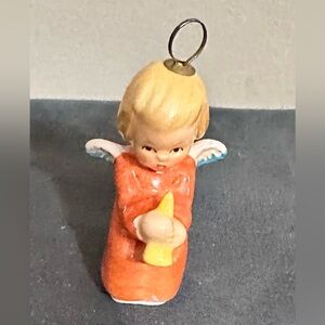 VINTAGE GOEBEL W GERMANY PORCELAIN ANGEL 3" MINIATURE CHRISTMAS ORNAMENTS, Rare!